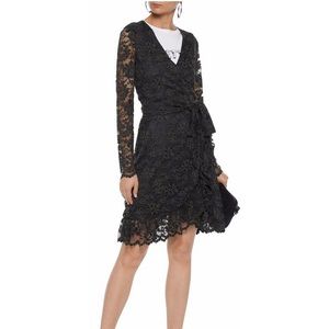 Ganni Flynn Lace Wrap Dress